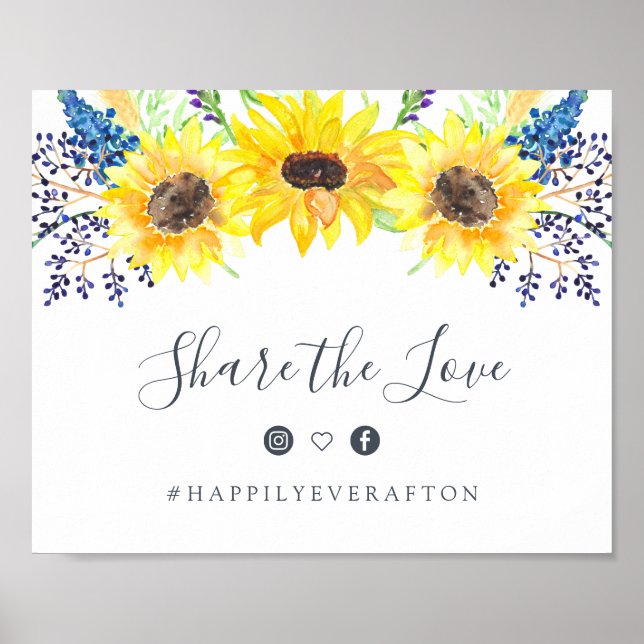 Poster Signe Mariage Flowerfields (Devant)