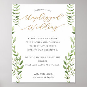 Poster SIGNE Mariage Gold Green Unplugged