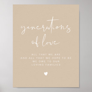 Poster SIGNE Mariage INDIE Boho Beige Generations of Love