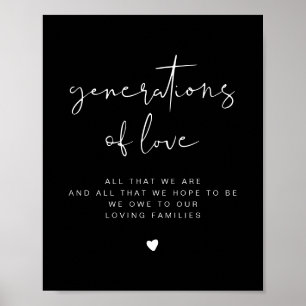 Poster SIGNE Mariage JOVI Edgy Black Generations of Love