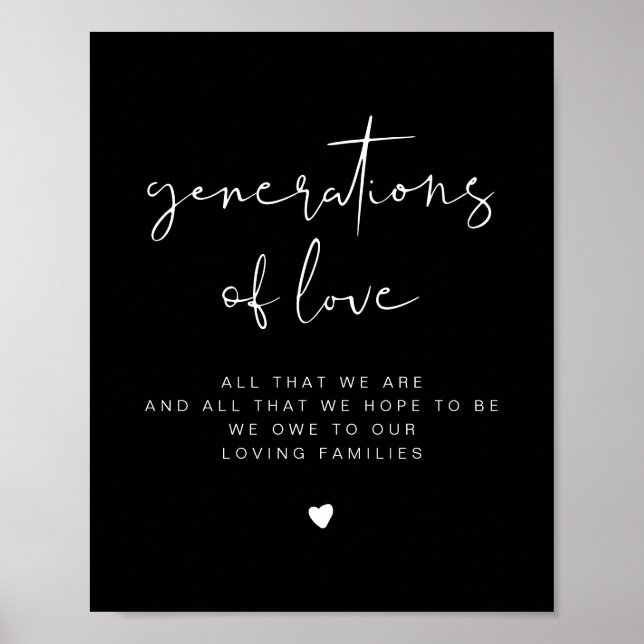 Poster SIGNE Mariage JOVI Edgy Black Generations of Love (Devant)