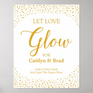 Poster Signe mariage - Laisser l'amour brillant signe Con