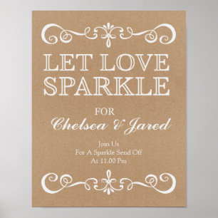Poster SIGNE mariage - Laisser l'amour scintiller Rustiqu