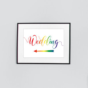 Poster SIGNE Mariage LGBTQ avec flèche gauche