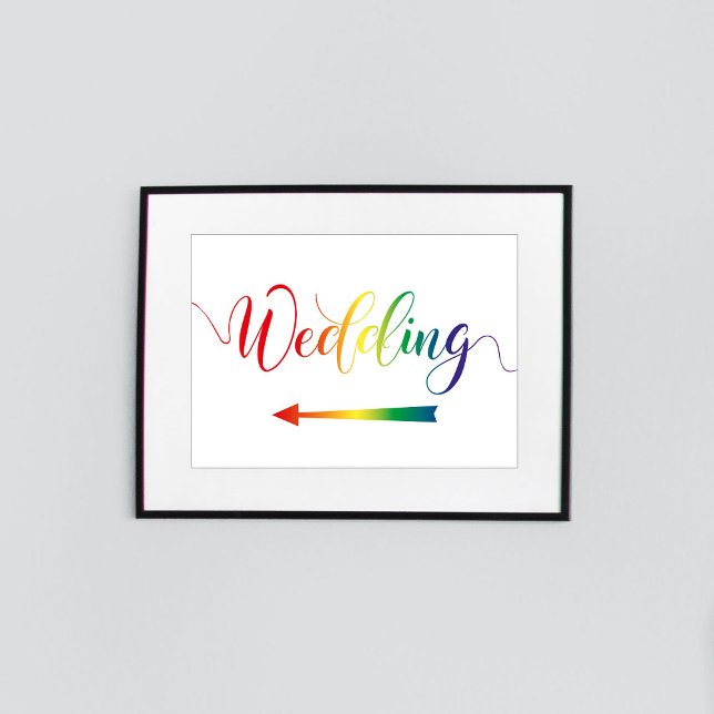 Poster SIGNE Mariage LGBTQ avec flèche gauche (Créateur téléchargé)