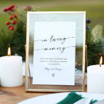 Signe Mariage Minimaliste En Mémoire D'Amour