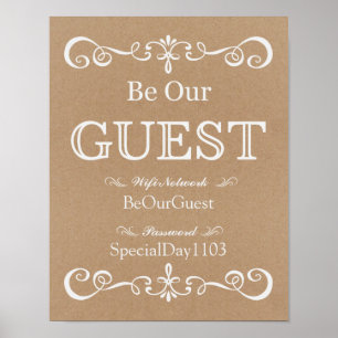 Poster SIGNE mariage - Mot de passe Wifi SIGNE Mariage ru