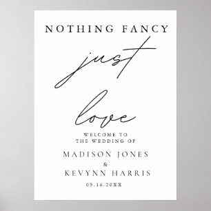 Poster SIGNE Mariage Rien De Fancy Just Love