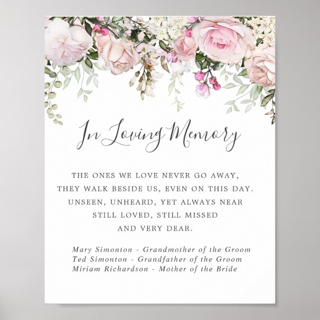 Poster SIGNE Mariage rose blanc (Devant)
