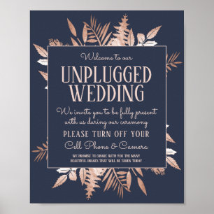 Poster SIGNE Mariage rose Gold Navy Blue Unplugged