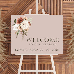 Poster SIGNE Mariage Rustique Dusty rose et vert