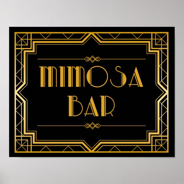 Poster SIGNE mariage - SIGNE Mariage Mimosa Bar Gatsby (Devant)