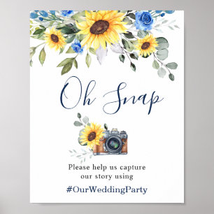 Poster Signe Mariage Sunflowers Eucalyptus Oh Snap