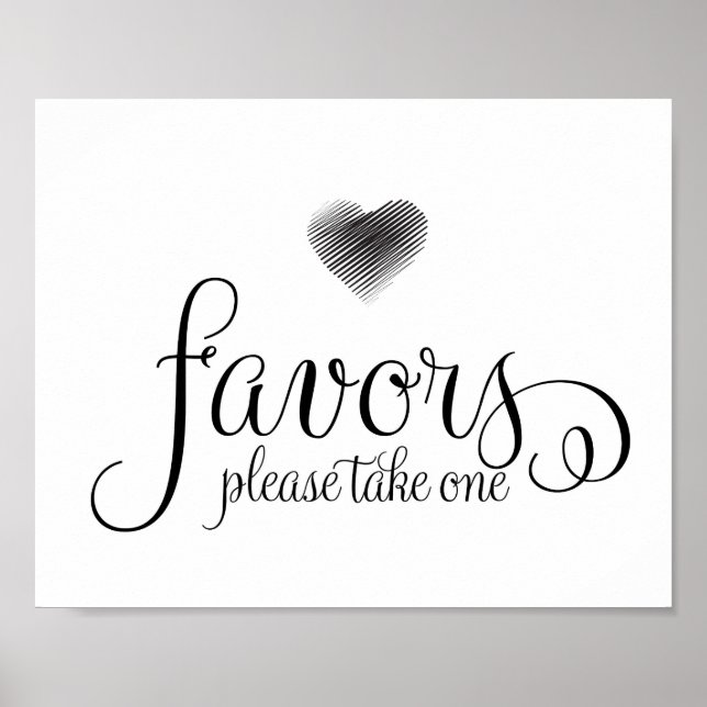 Poster Signe mariage - Symbole des faveurs de mariage (Devant)