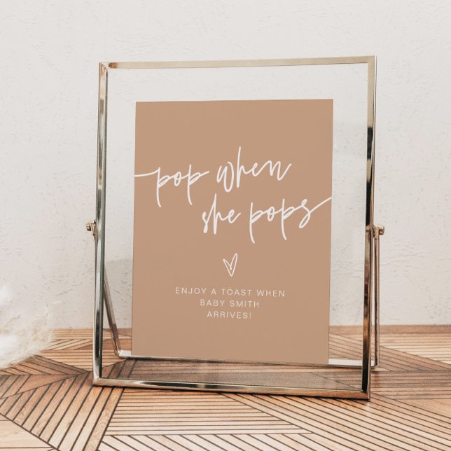 Poster SIGNE MARLO Boho Beige et crème Pop Quand elle Pop (Créateur téléchargé)