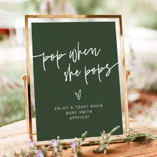 Poster Signe MARLO Forest Green Boho Pop When She Pops