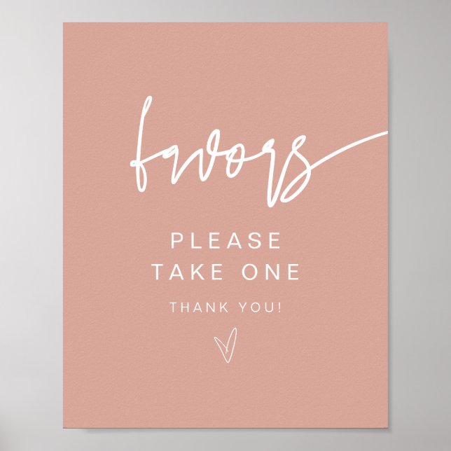 Poster SIGNE MARLO Moderne Boho Blush Rose Faveurs (Devant)