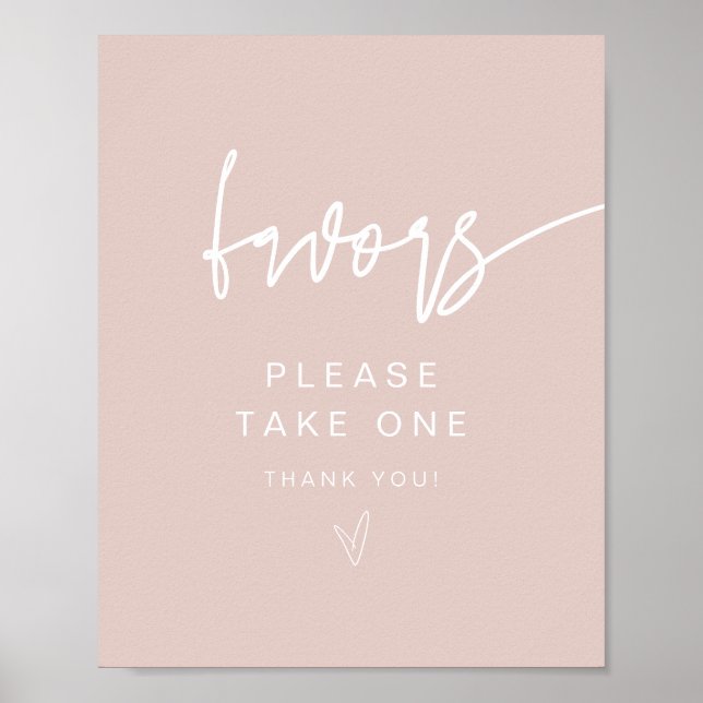 Poster SIGNE MARLO Moderne Boho Blush Rose Faveurs (Devant)