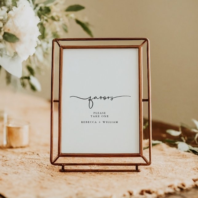 Poster Signe minimal manuscrit de cartes de script et de  (Créateur téléchargé)