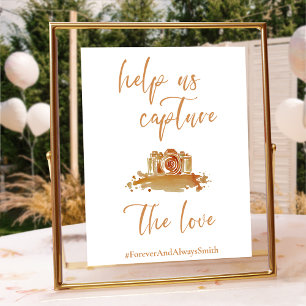 Poster Signe minimaliste Boho Burnt Orange Mariage