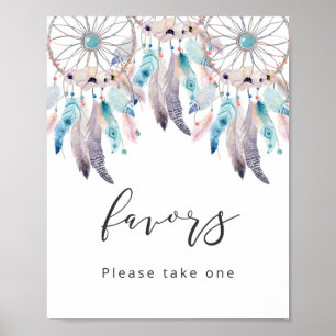 Poster Signe minimaliste de Baby shower moderne Boho Fave