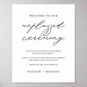 Poster Signe minimaliste de cérémonie de Mariage débranch
