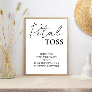 Poster Signe minimaliste moderne Mariage de script Petal 