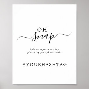 Poster Signe minimaliste Oh Snap Mariage