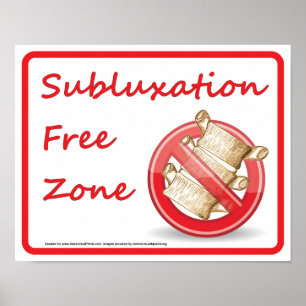 Poster Signe mural de la zone libre de subbluxe