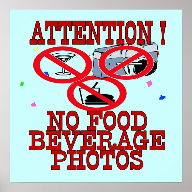 Poster Signe No Food Beverage Photos (Devant)