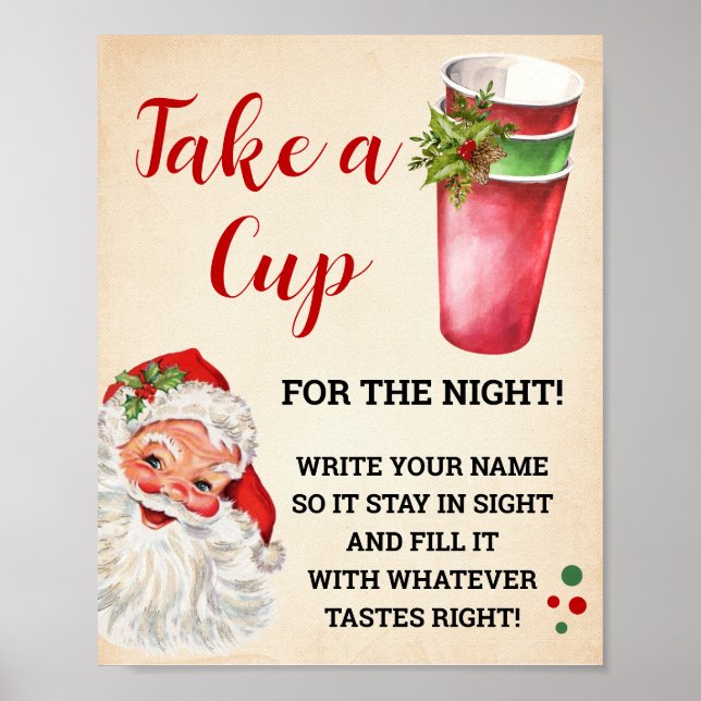 Poster Signe Noël : Coupe pour la Nuit (Devant)