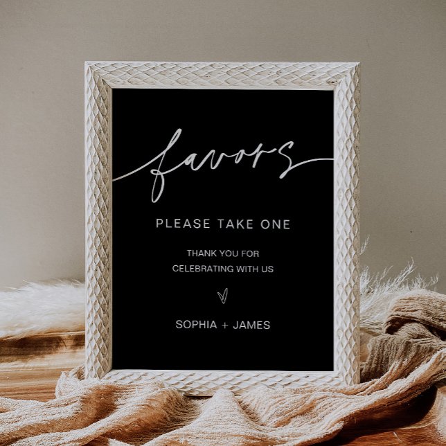 Poster SIGNE NOIR Faveurs de mariage (Créateur téléchargé)