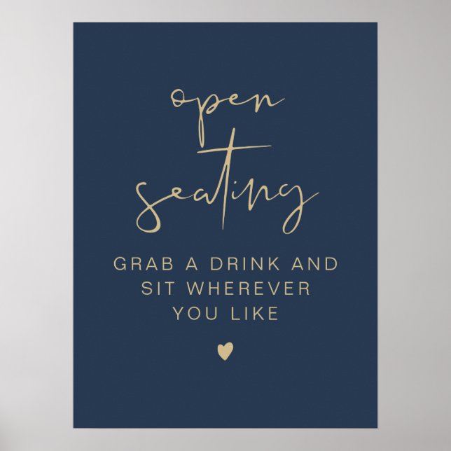 Poster SIGNE OUVERT Mariage Marine & Gold CAITLIN (Devant)