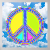 Signe PEACE rempli de couleurs 1