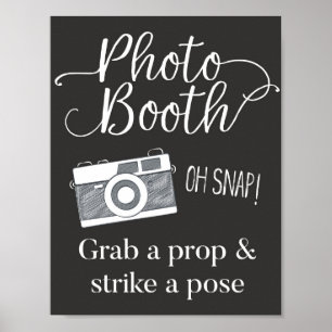 Poster Signe photo, attrapez une prothèse et frappez un p
