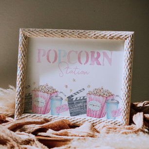 Poster Signe Popcorn de la Fille du Film Party