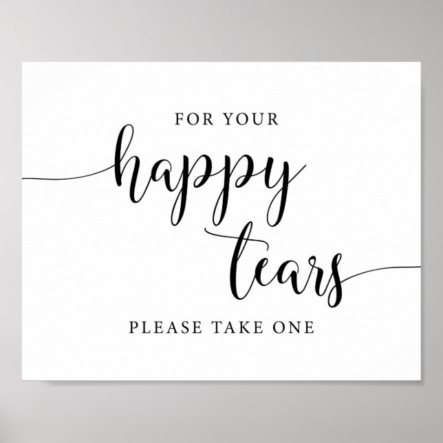 Poster Signe pour vos joyeux larmes Tissus Mariages rusti (Devant)