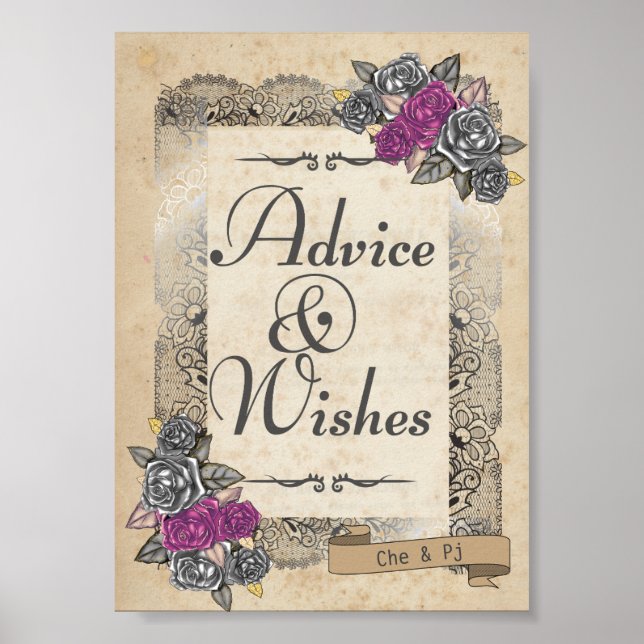 Poster Signe Russe Mariage Conseils et Voeux (Devant)