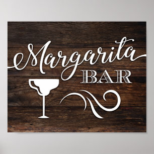 Poster Signe Rustique Chic MARGARITA BAR
