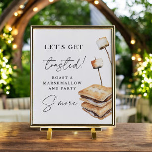 Poster Signe Rustique Outdoor S'more Mariage