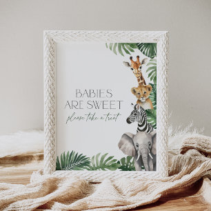 Poster Signe Safari Baby shower Baby is Sweet Traitements