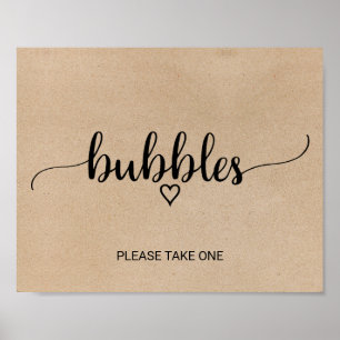 Poster Signe simple Faux Kraft