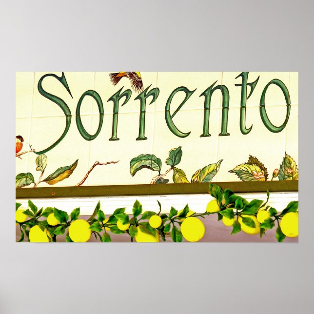 Poster Signe Sorrento, Italie (Devant)