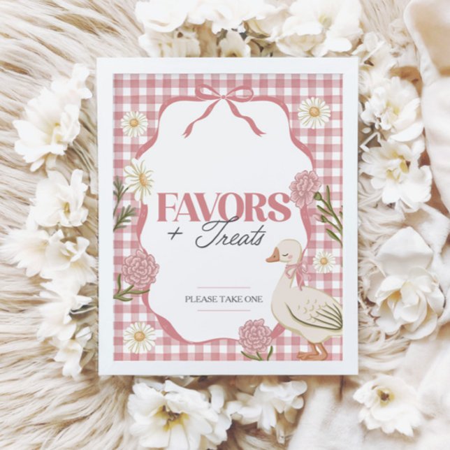 Poster SIGNE UNE Fille D'Oie Silly Rose Faveurs & Traitem (Créateur téléchargé)