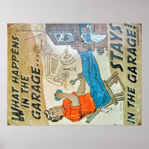 Poster signe vintage