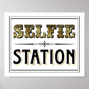 Poster SIGNE vintage Gold SELFIE