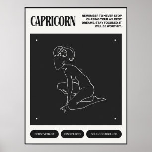 Poster SIGNE Zodiaque Capricorne