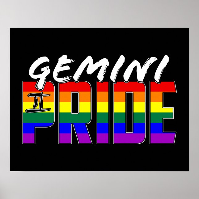 Poster SIGNE Zodiaque LGBT Gemini Pride (Devant)