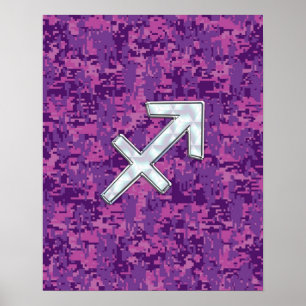 Poster SIGNE Zodiaque Sagittaire Camouflage numérique Fuc