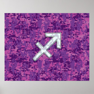 Poster SIGNE Zodiaque Sagittaire Camouflage numérique Fuc